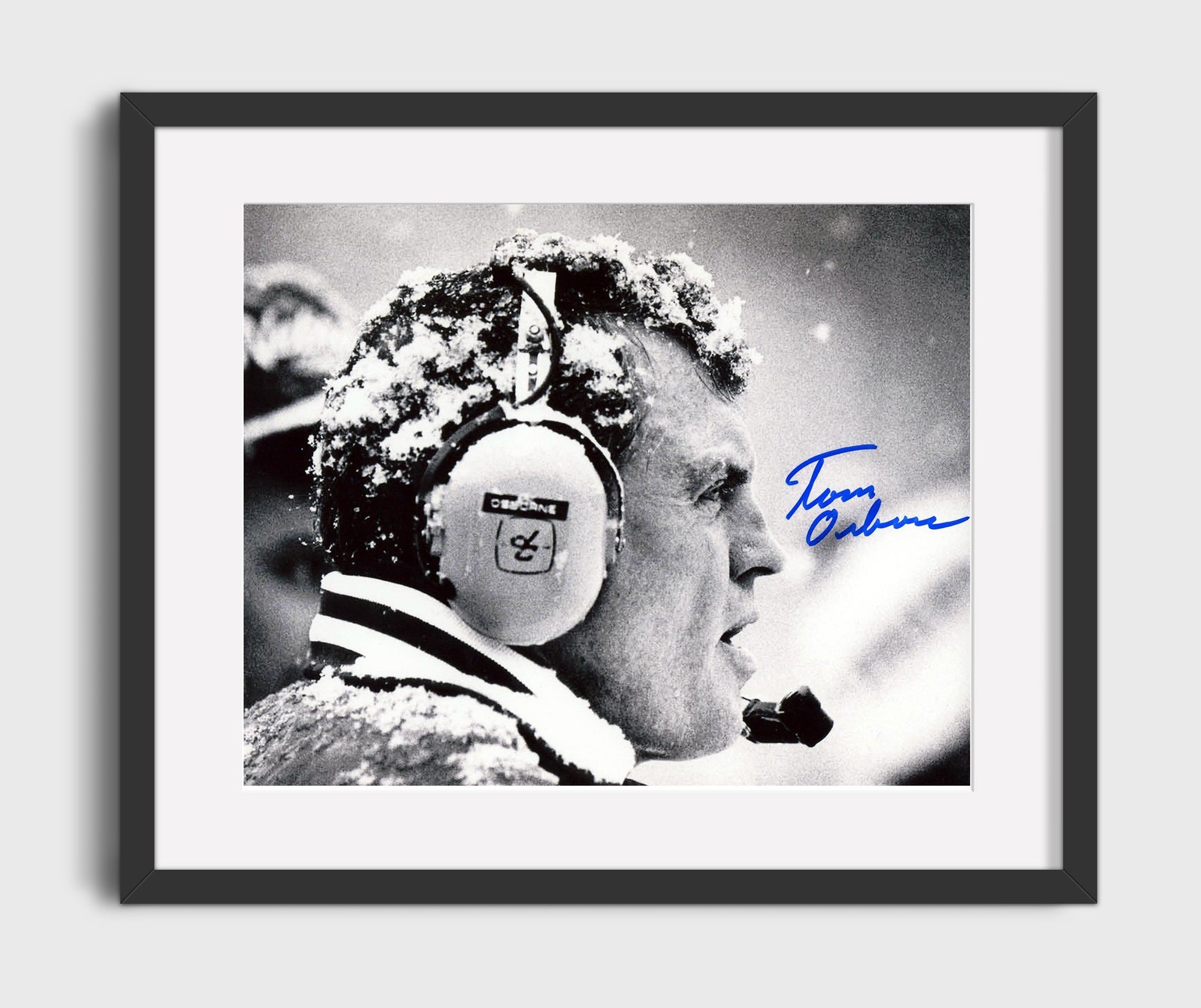 Nebraska Football - Tom Osborne Snowy Sideline Coaching 8x10 Gallery Frame college football wall art
