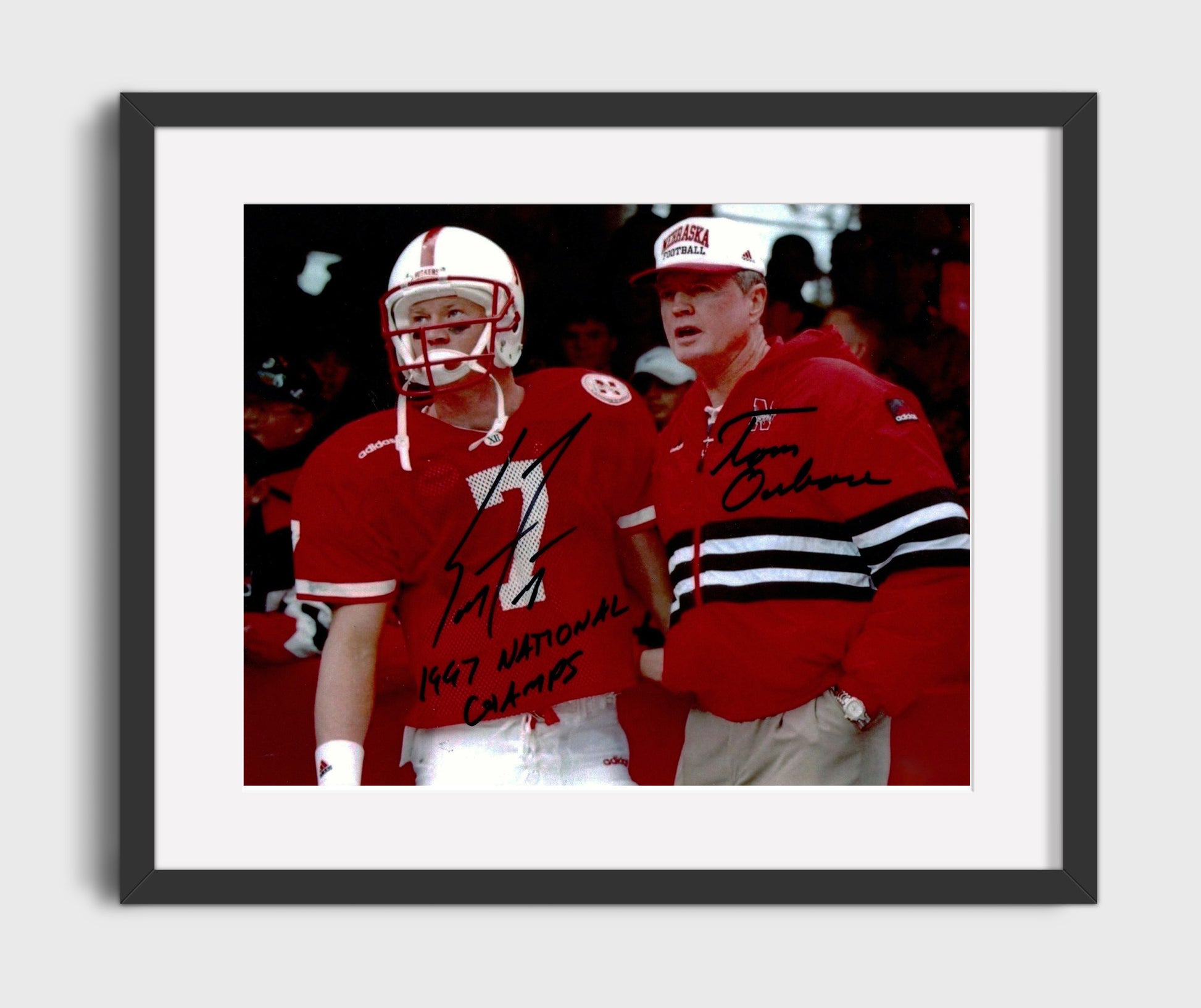 Nebraska Football - Tom Osborne and Scott Frost Sideline Duo 8x10 Gallery Frame college football wall art