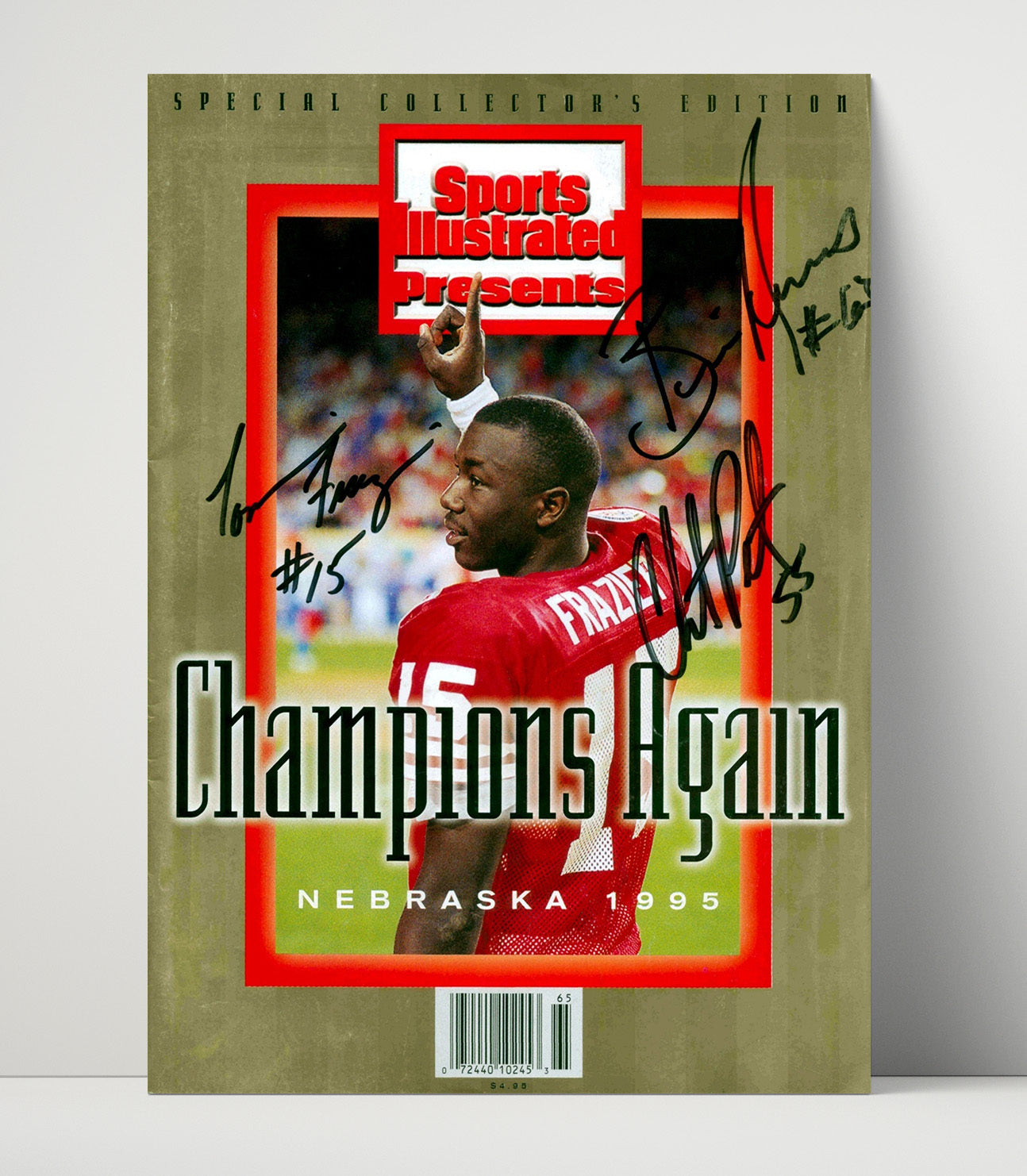 Nebraska Football Tommie Frazier Champions Again SI Cover 1995 College Football Wall Art 16x20 Unframed Print wall art print – College Football decor