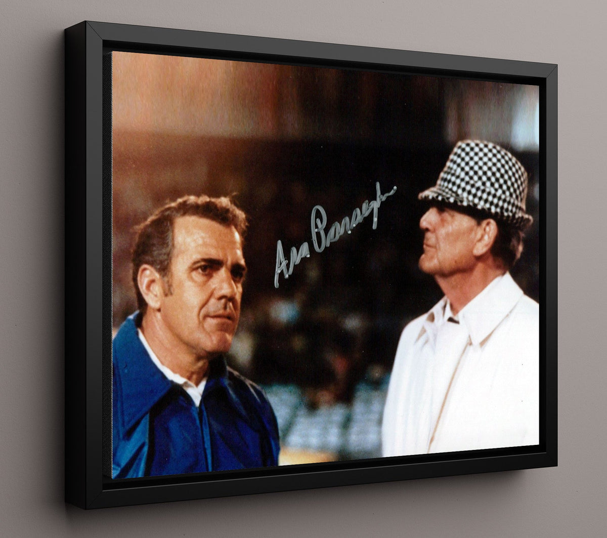 Notre Dame Football - Ara Parseghian and Bear Bryant Sideline Meeting Legendary Coaches 8x10 Framed Canvas college football wall art