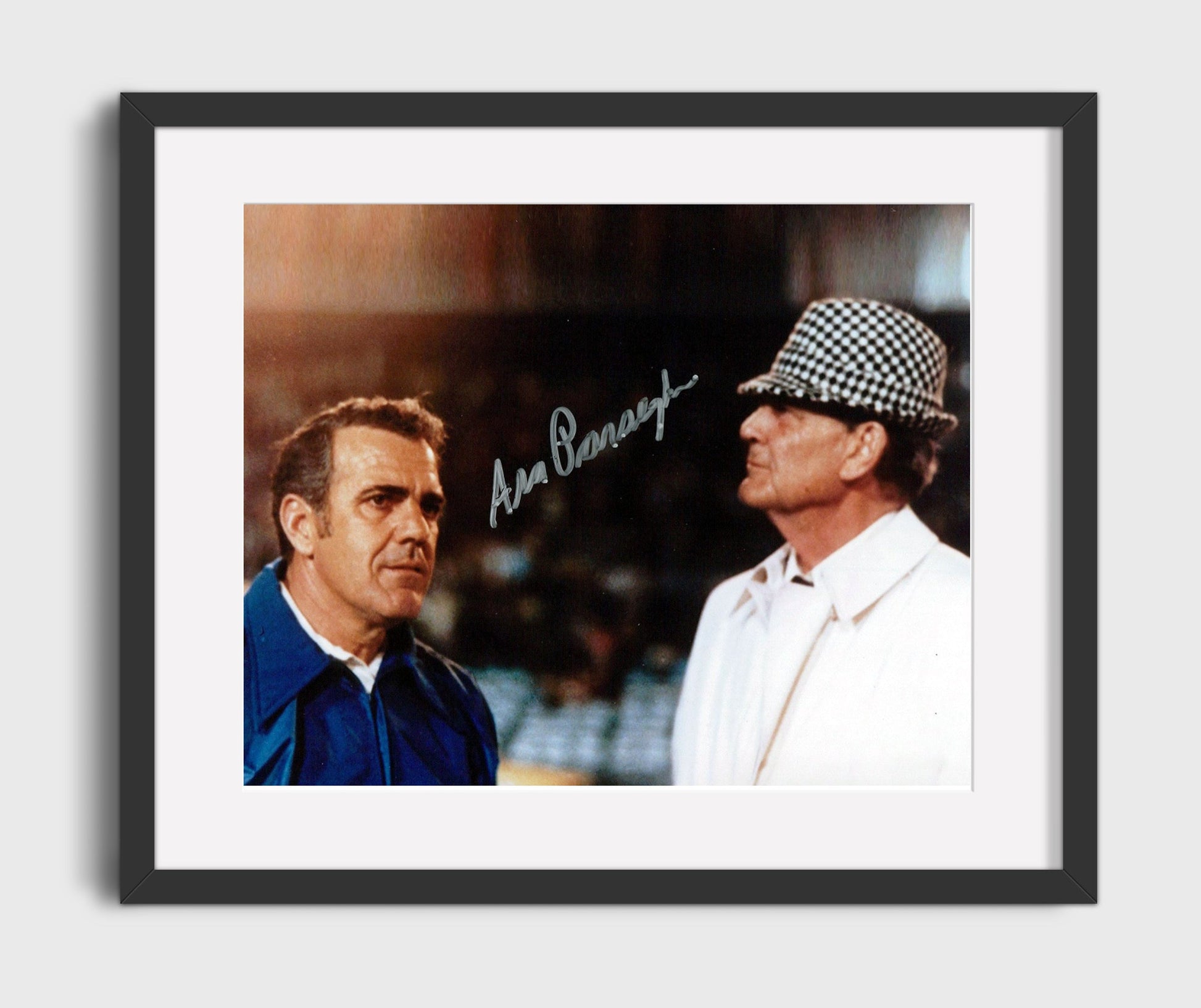 Notre Dame Football - Ara Parseghian and Bear Bryant Sideline Meeting Legendary Coaches 8x10 Gallery Frame college football wall art