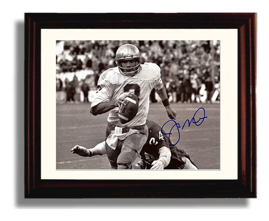 Notre Dame Football Joe Montana Breakaway Run Vintage College Football Wall Art 8x10 Beveled Frame wall art print – College Football decor