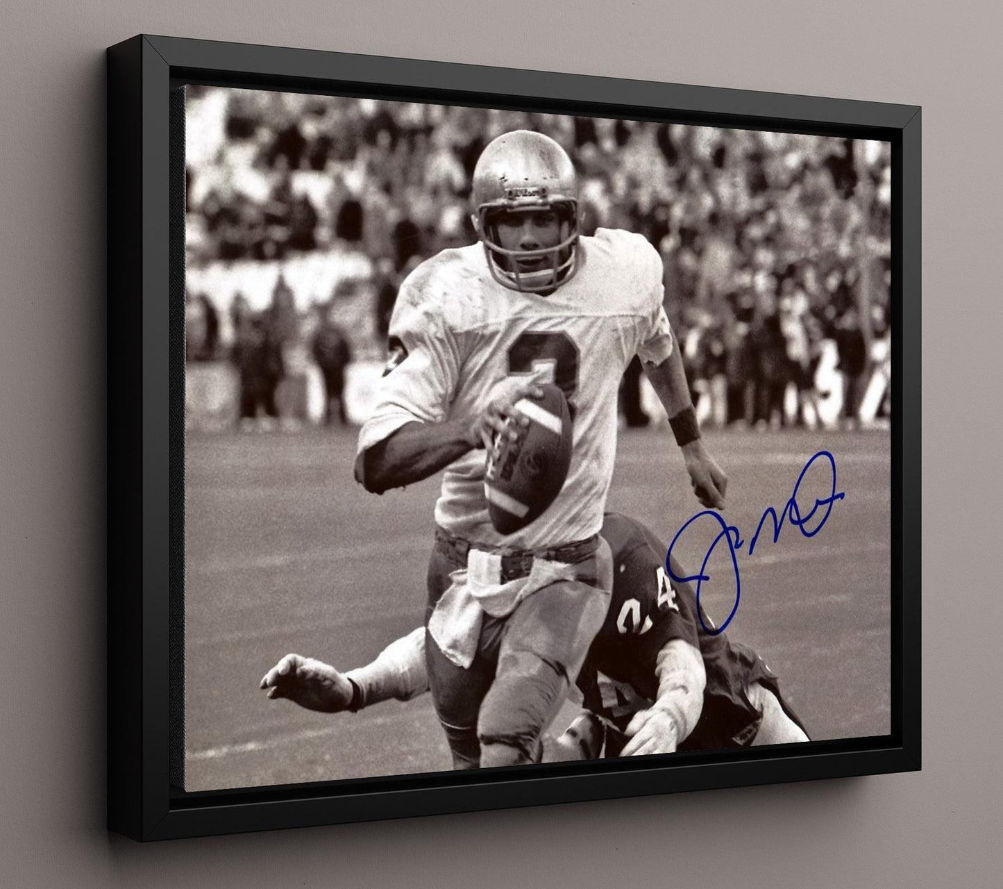 Notre Dame Football - Joe Montana Breakaway Run Vintage 8x10 Framed Canvas college football wall art
