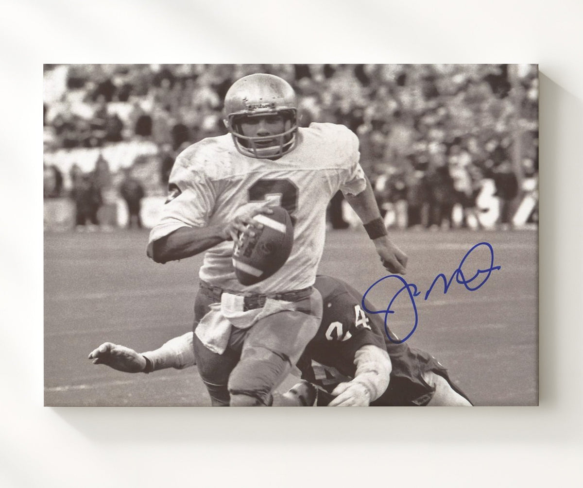 Notre Dame Football - Joe Montana Breakaway Run Vintage 8x10 Canvas college football wall art