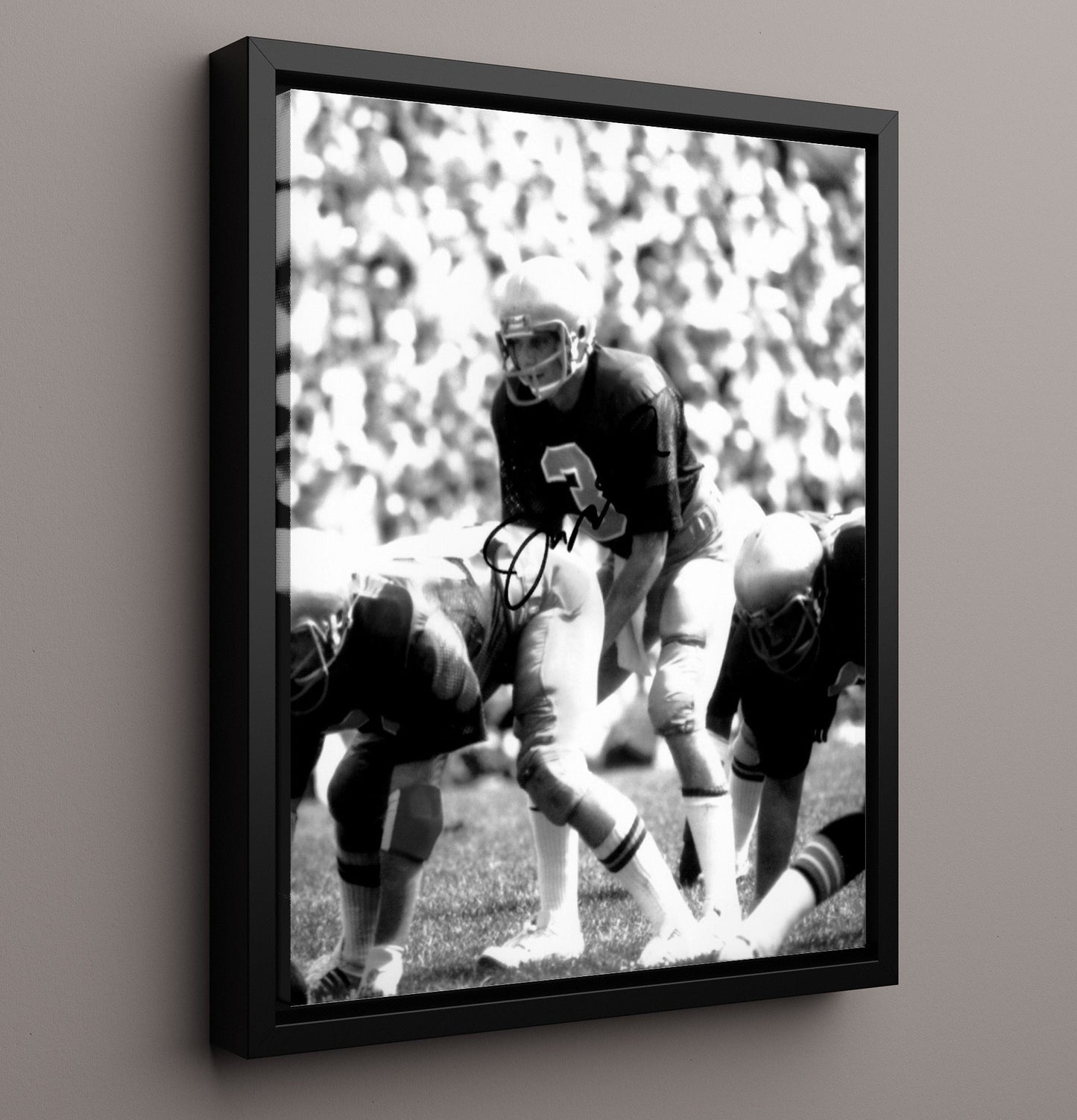 Notre Dame Football - Joe Montana Vintage Field Command 8x10 Framed Canvas college football wall art