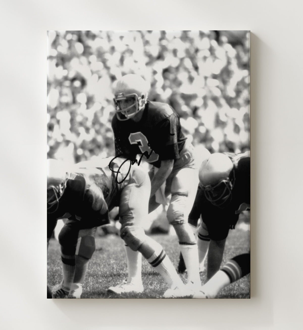 Notre Dame Football - Joe Montana Vintage Field Command 8x10 Canvas college football wall art