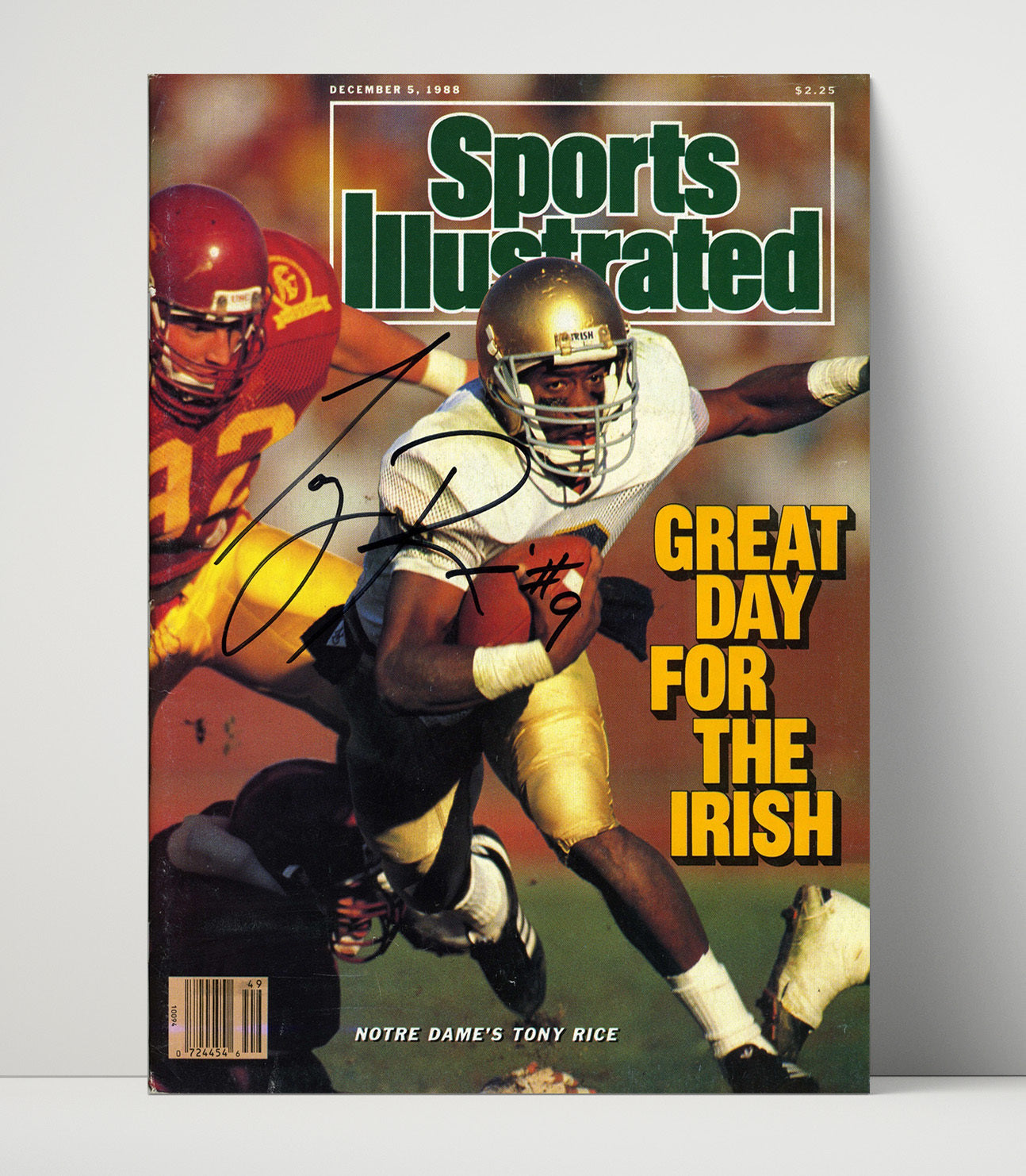 Notre Dame Football Tony Rice Championship Run SI Cover 1988 College Football Wall Art 16x20 Unframed Print wall art print – College Football decor