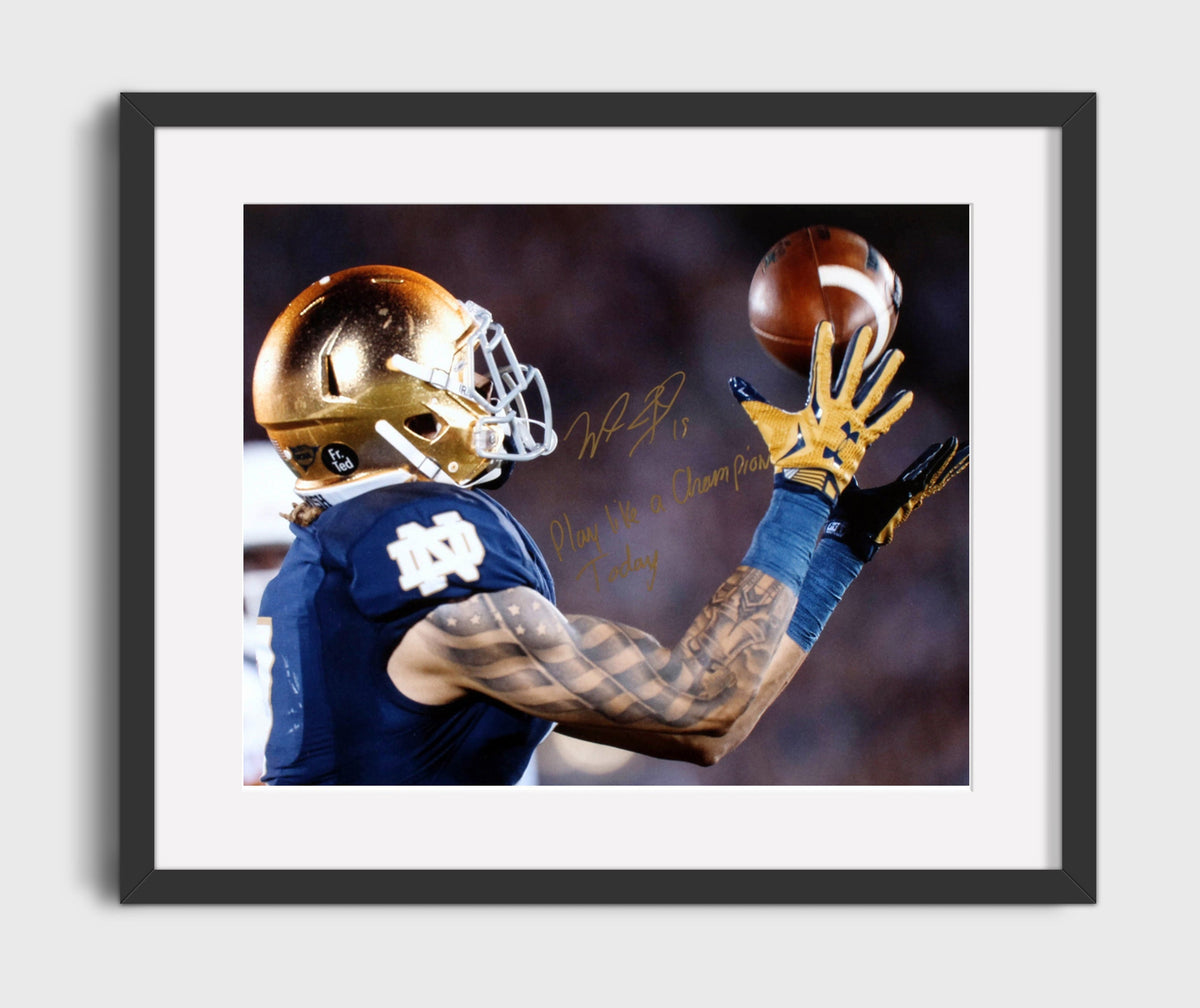 Notre Dame Football - Will Fuller Deep Ball Precision Catch 8x10 Gallery Frame college football wall art