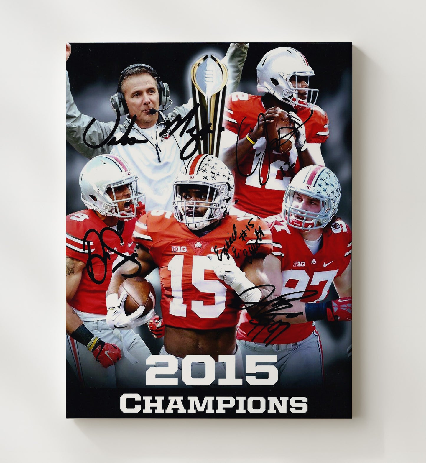 Ohio State Football - 2015 Championship Core 8x10 Canvas college football wall art