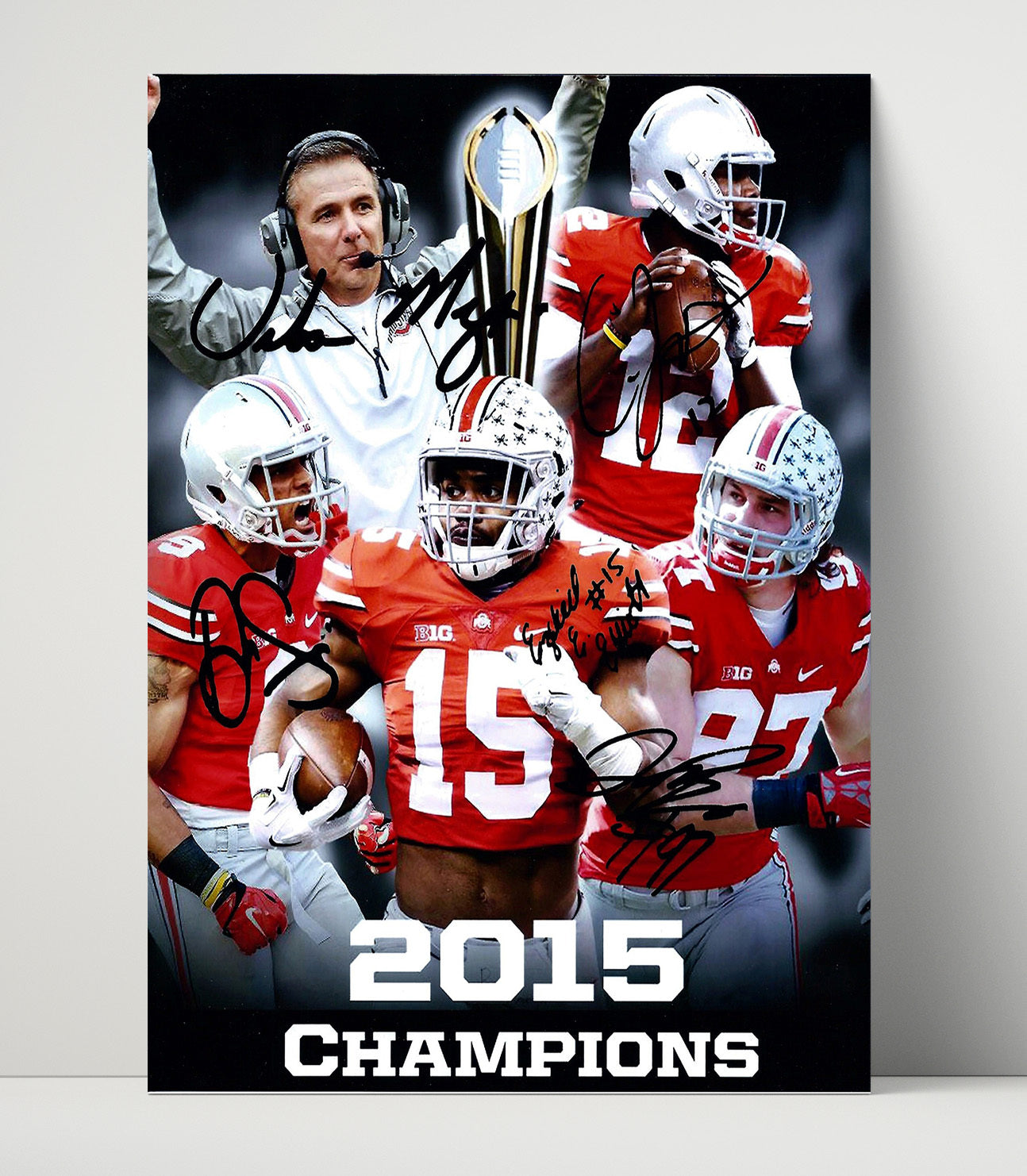 Ohio State Football 2015 Championship Core College Football Wall Art 16x20 Unframed Print wall art print – College Football decor