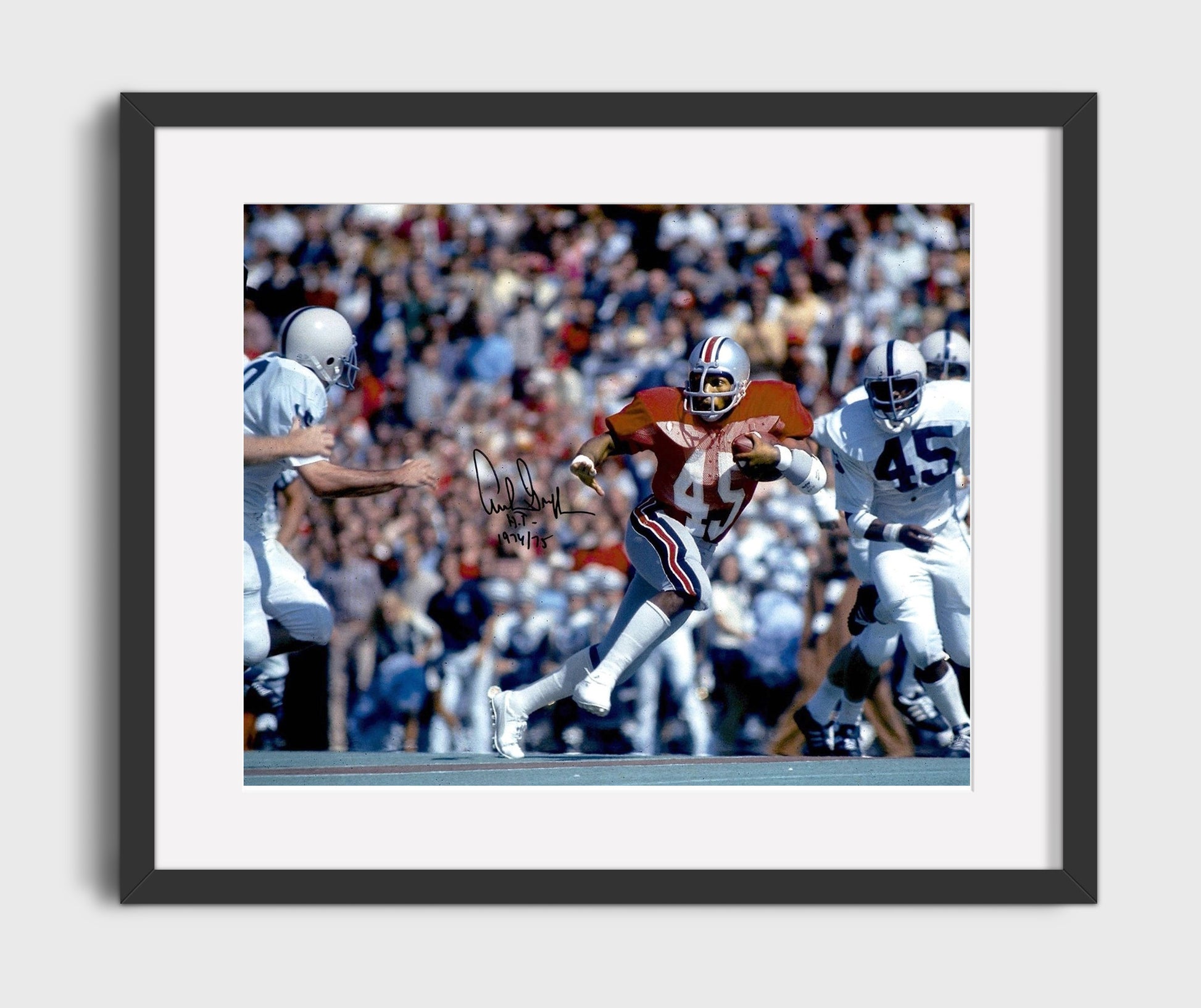 Ohio State Football Archie Griffin Double Heisman Run College Football Wall Art 16x20 Gallery Frame wall art print – College Football decor