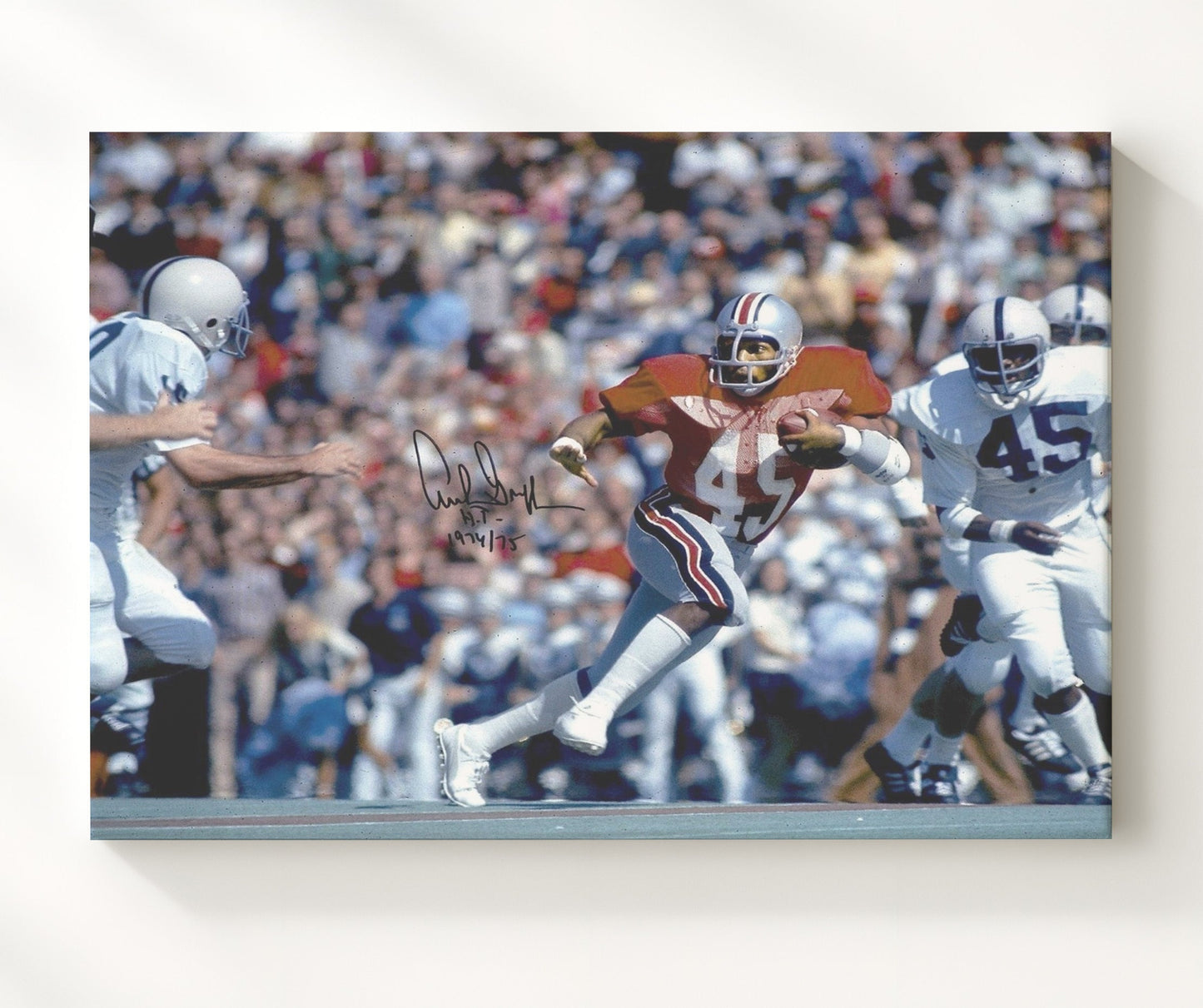 Ohio State Football - Archie Griffin Double Heisman Run 8x10 Canvas college football wall art
