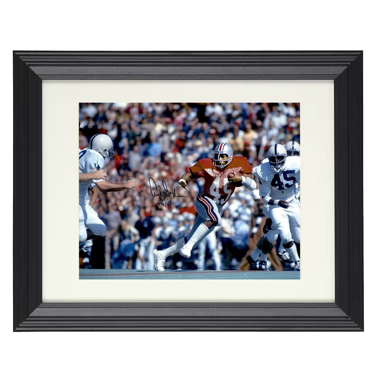 Ohio State Football Archie Griffin Double Heisman Run 8x10 black beveled frame college football wall art
