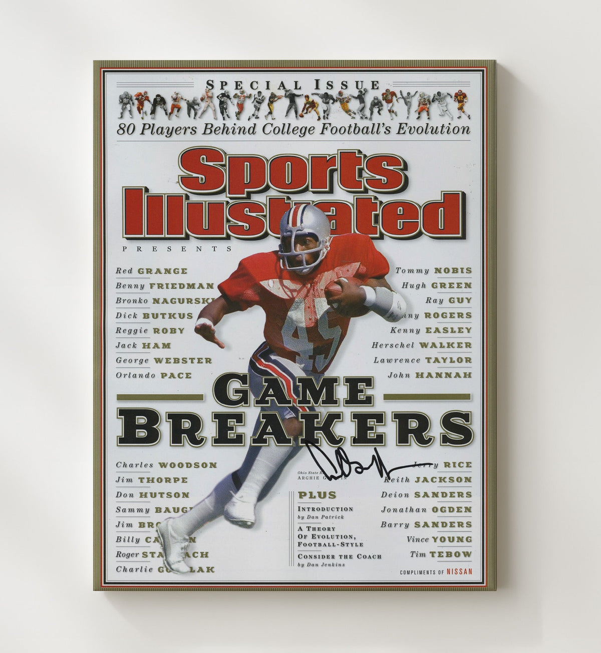 Ohio State Football - Archie Griffin Game Breakers Legacy Feature 2008 SI 8x10 Canvas college football wall art