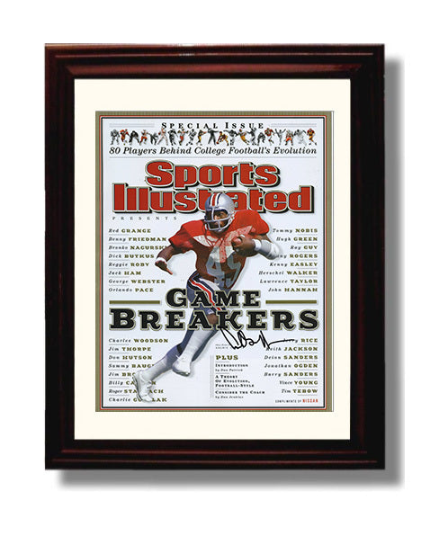 Ohio State Football Archie Griffin Game Breakers Legacy Feature 2008 SI College Football Wall 8x10 Beveled Frame wall art print – College Football decor