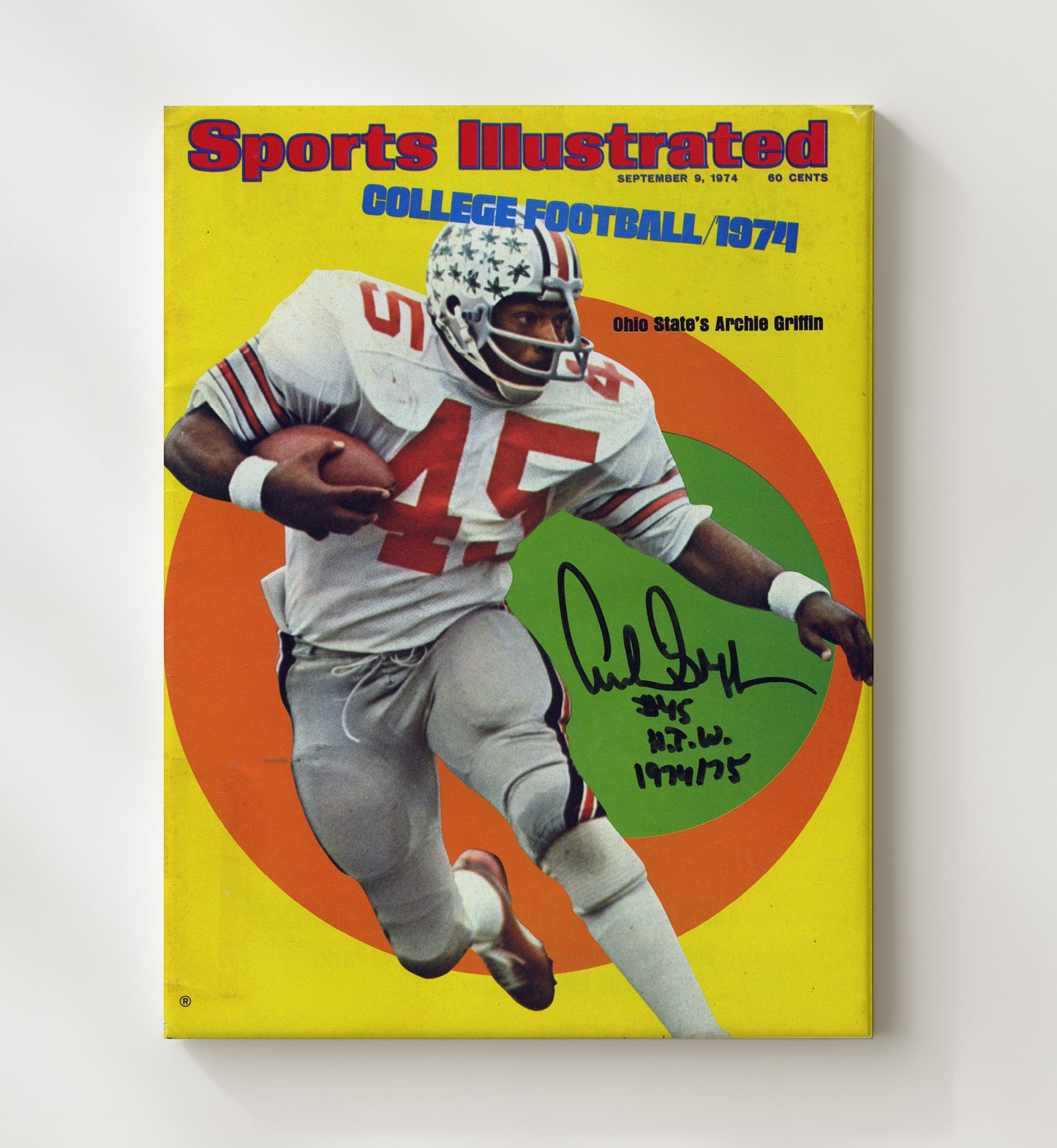 Ohio State Football - Archie Griffin Heisman Run SI Cover 1974 8x10 Canvas college football wall art