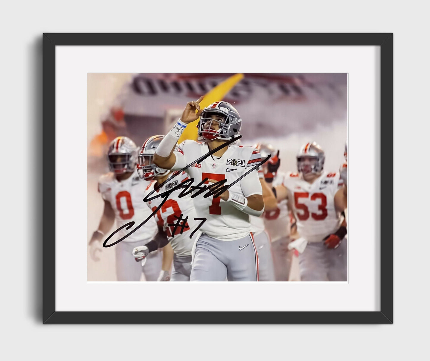 Ohio State Football - CJ Stroud Passing Command 8x10 Gallery Frame college football wall art