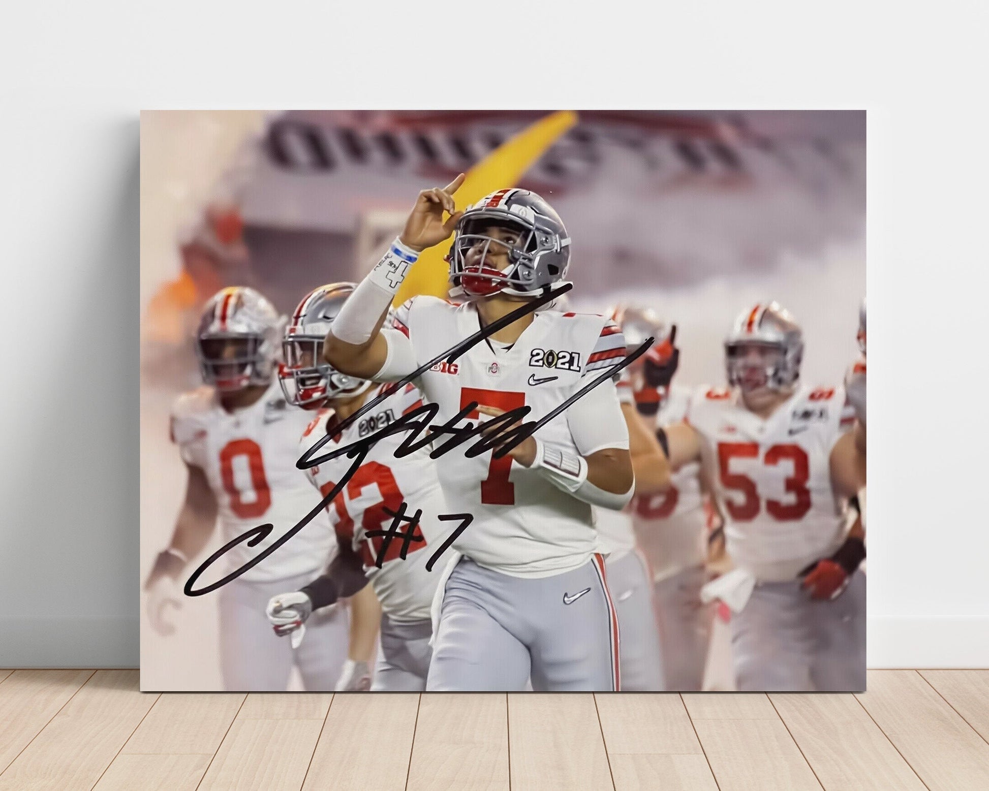 Ohio State Football - CJ Stroud Passing Command 8x10 Unframed Print college football wall art