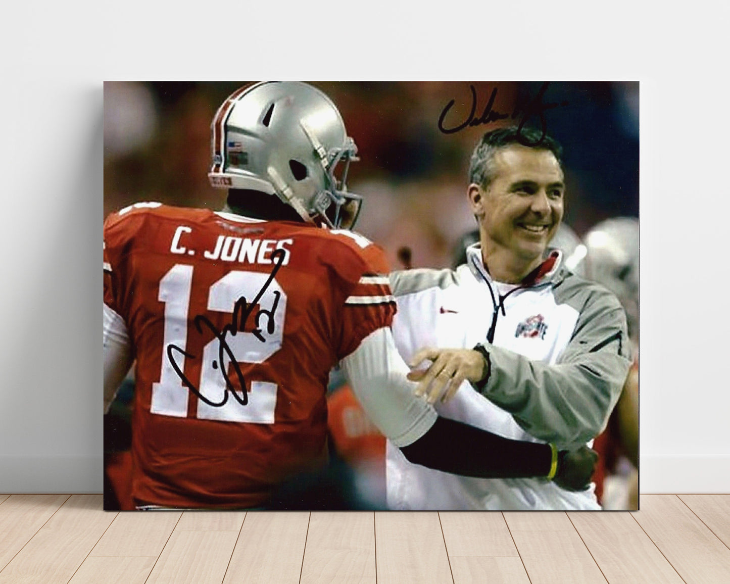 Ohio State Football - Cardale Jones and Urban Meyer Championship Celebration 8x10 Unframed Print college football wall art