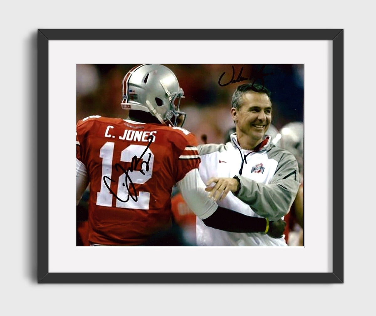 Ohio State Football - Cardale Jones and Urban Meyer Championship Celebration 8x10 Gallery Frame college football wall art