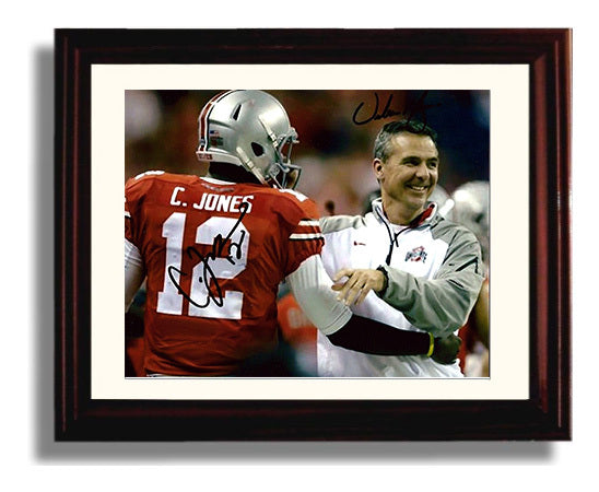 Ohio State Football - Cardale Jones and Urban Meyer Championship Celebration 8x10 Beveled Frame college football wall art