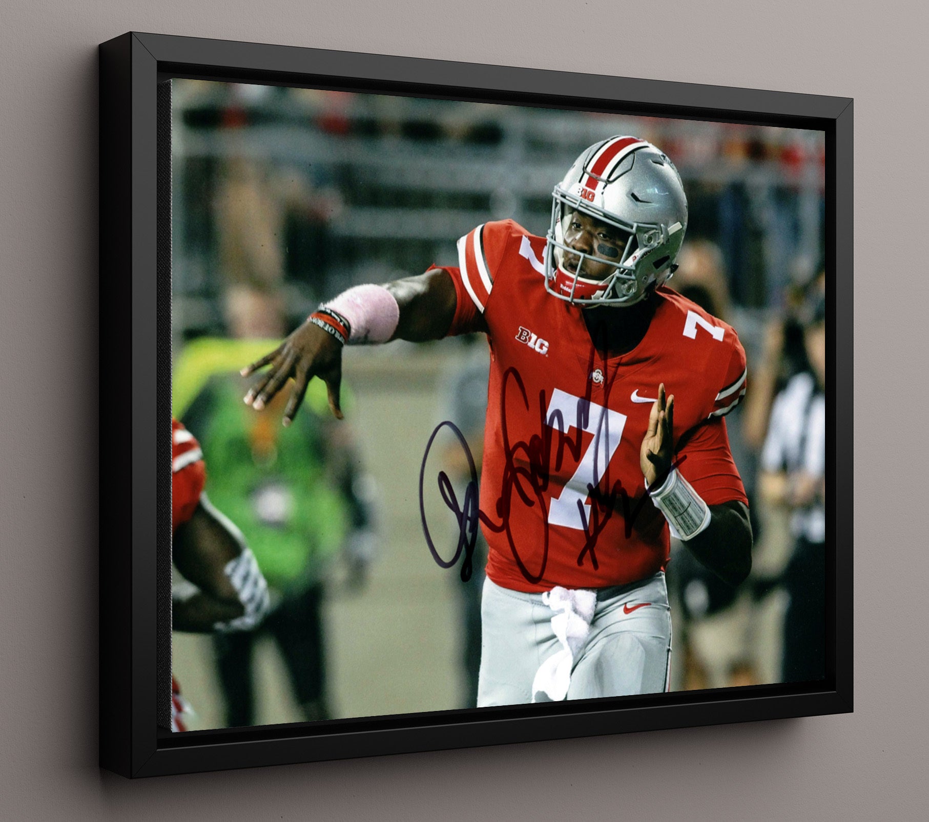 Ohio State Football - Dwayne Haskins Confident Pose 8x10 Framed Canvas college football wall art
