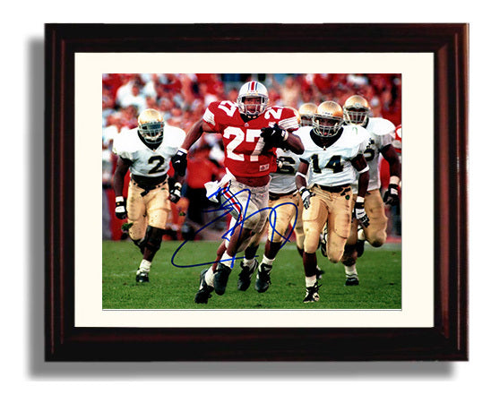 Ohio State Football Eddie George Breakaway Run College Football Wall Art 8x10 Beveled Frame wall art print – College Football decor