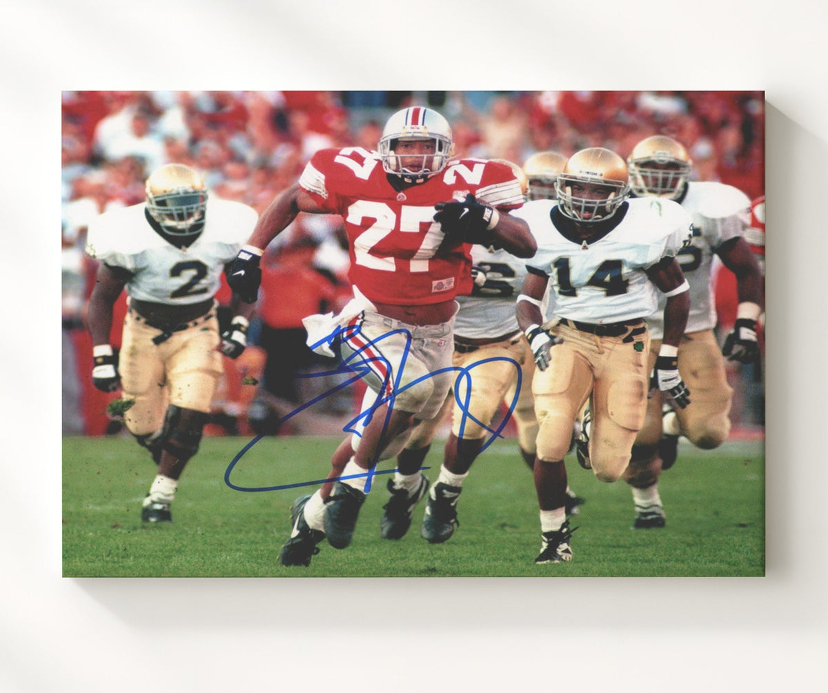 Ohio State Football - Eddie George Breakaway Run 8x10 Canvas college football wall art