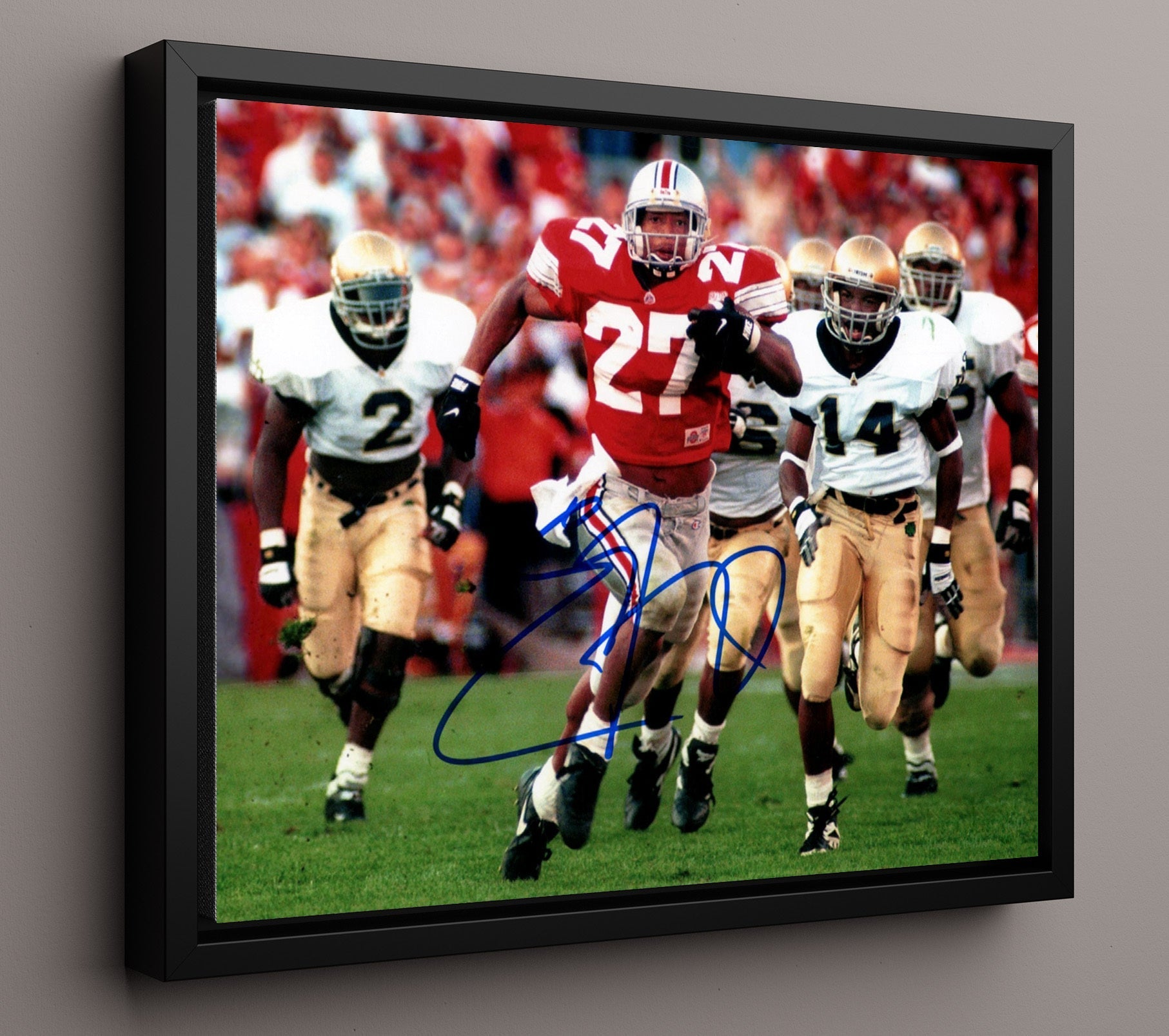 Ohio State Football - Eddie George Breakaway Run 8x10 Framed Canvas college football wall art