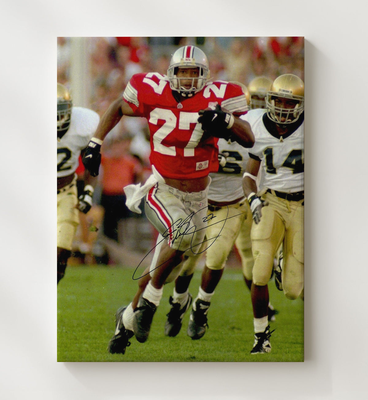 Ohio State Football - Eddie George Heisman Run 8x10 Canvas college football wall art