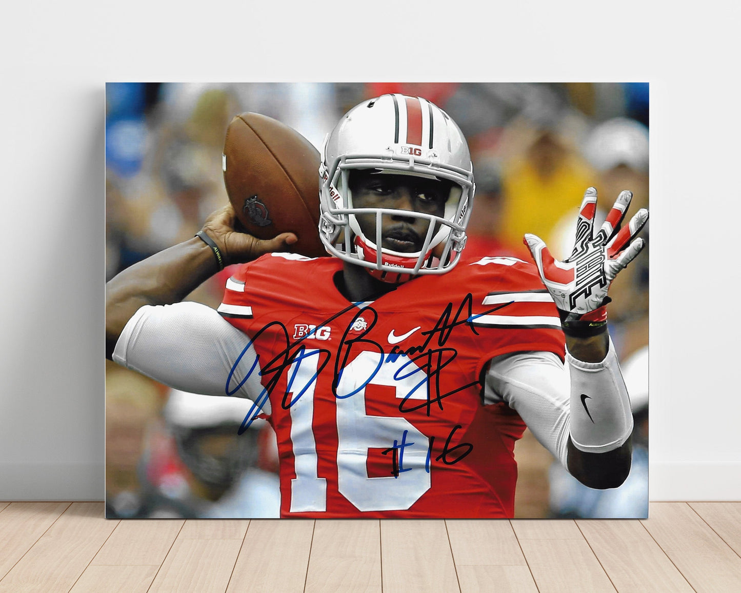 Ohio State Football - JT Barrett Rolling Out Play Action 8x10 Unframed Print college football wall art