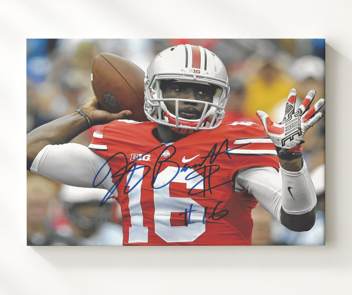 Ohio State Football - JT Barrett Rolling Out Play Action 8x10 Canvas college football wall art