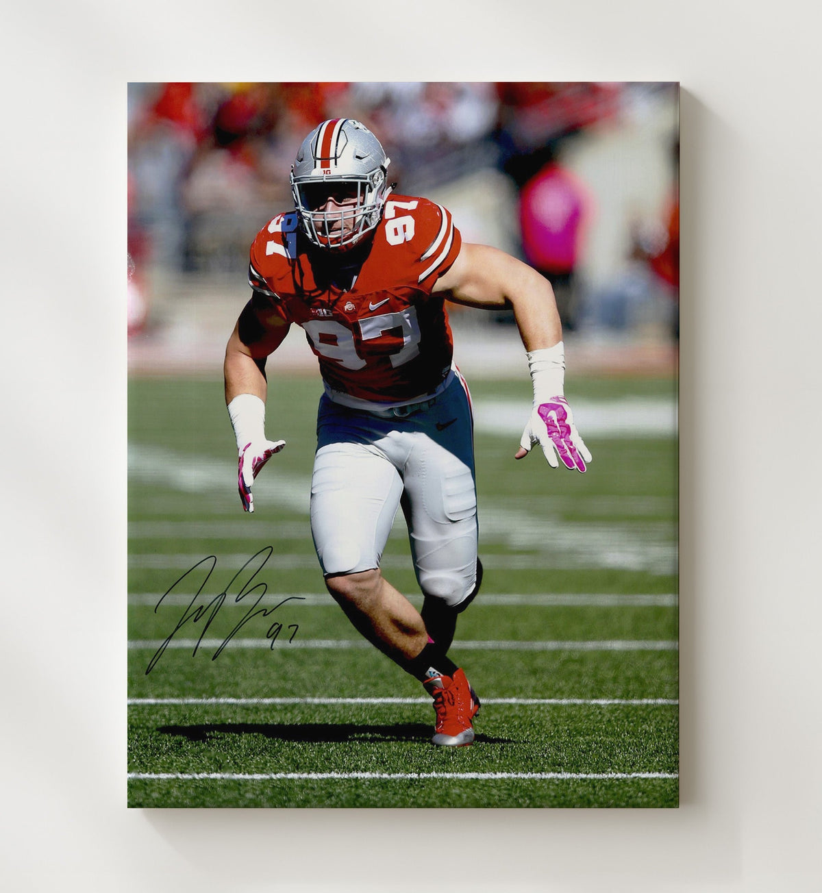 Ohio State Football - Joey Bosa Defensive Force 8x10 Canvas college football wall art