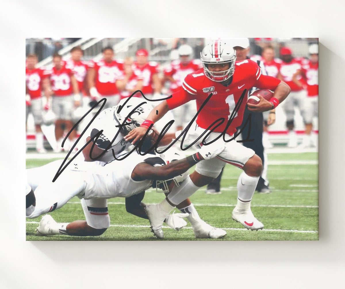 Ohio State Football - Justin Fields Breakaway Run 8x10 Canvas college football wall art