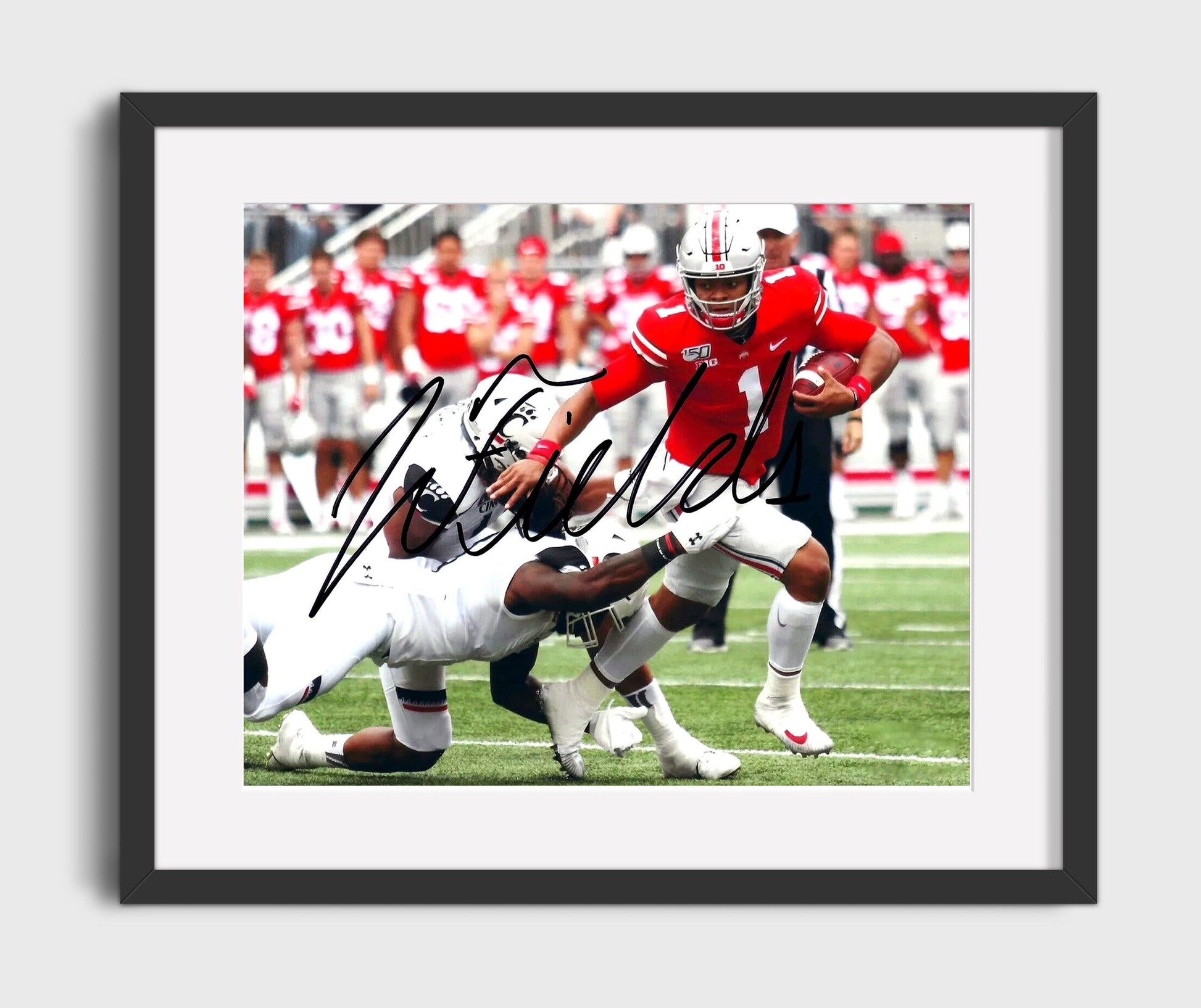 Ohio State Football - Justin Fields Breakaway Run 8x10 Gallery Frame college football wall art