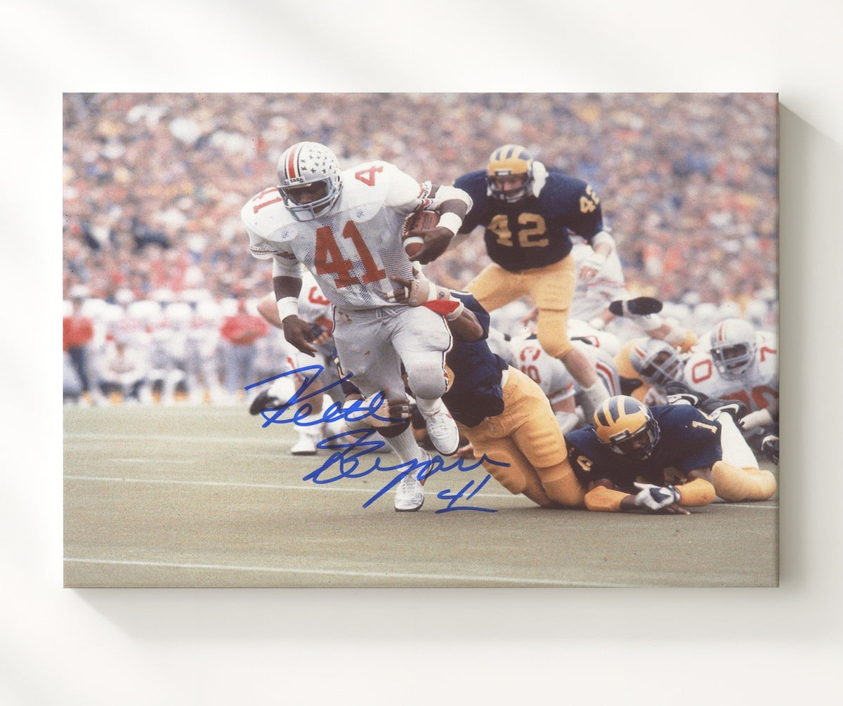 Ohio State Football - Keith Byars Goal Line Pay Dirt Run 8x10 Canvas college football wall art