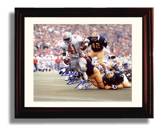 Ohio State Football - Keith Byars Goal Line Pay Dirt Run 8x10 Beveled Frame college football wall art