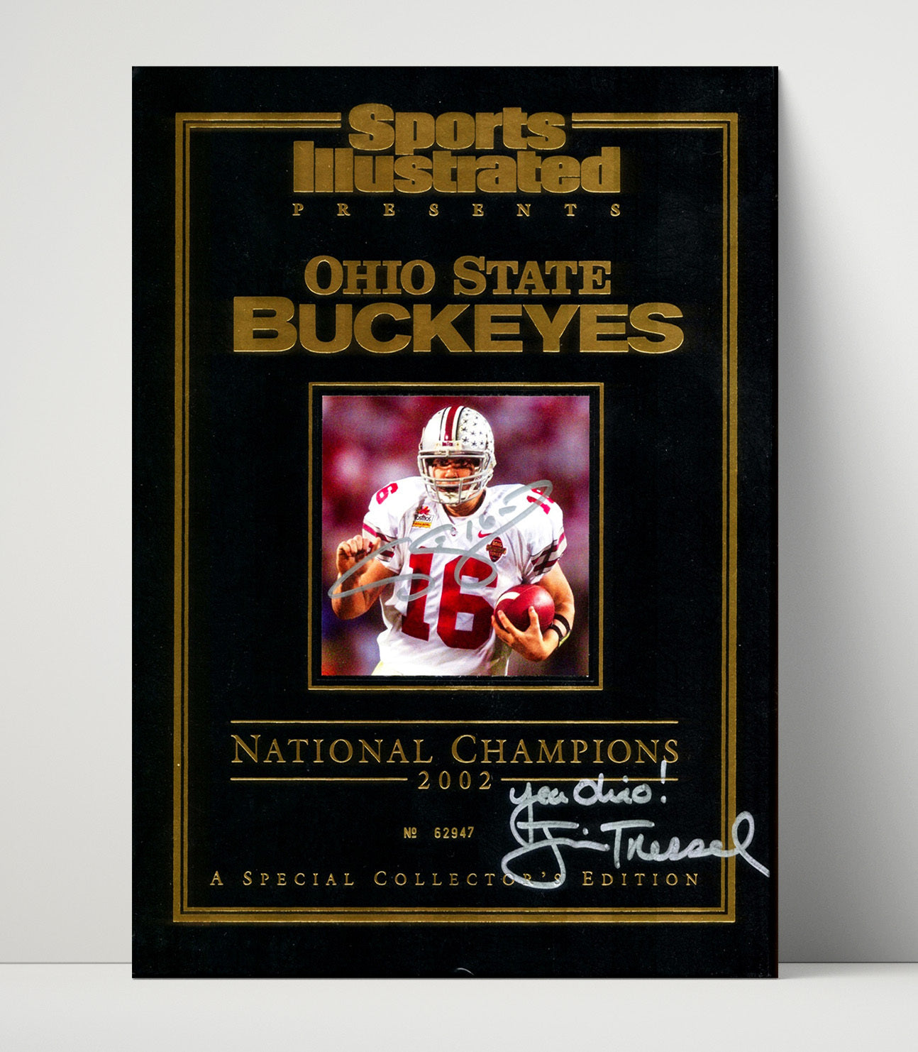 Ohio State Football National Champions 2002 Scarlet Glory Cover College Football Wall Art 16x20 Unframed Print wall art print – College Football decor