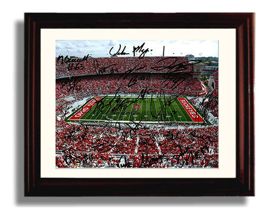 Ohio State Football Ohio Stadium Packed Crowd Field View College Football Wall Art 8x10 Beveled Frame wall art print – College Football decor