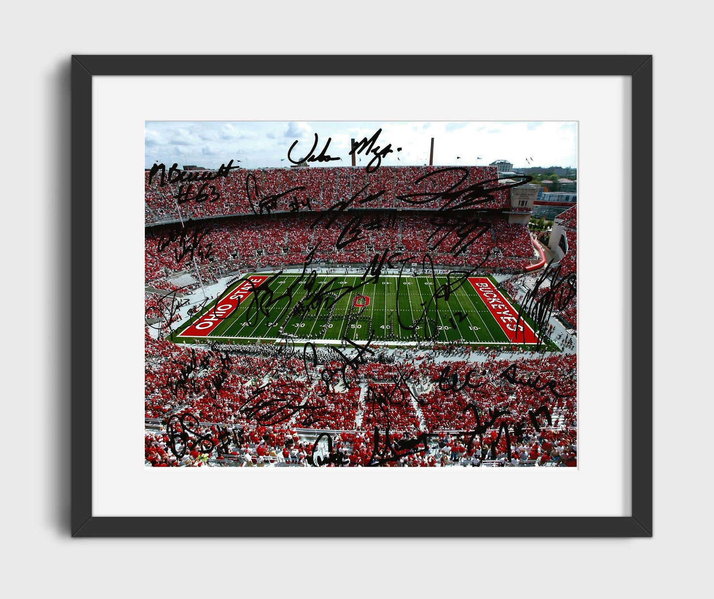 Ohio State Football - Ohio Stadium Packed Crowd Field View 8x10 Gallery Frame college football wall art