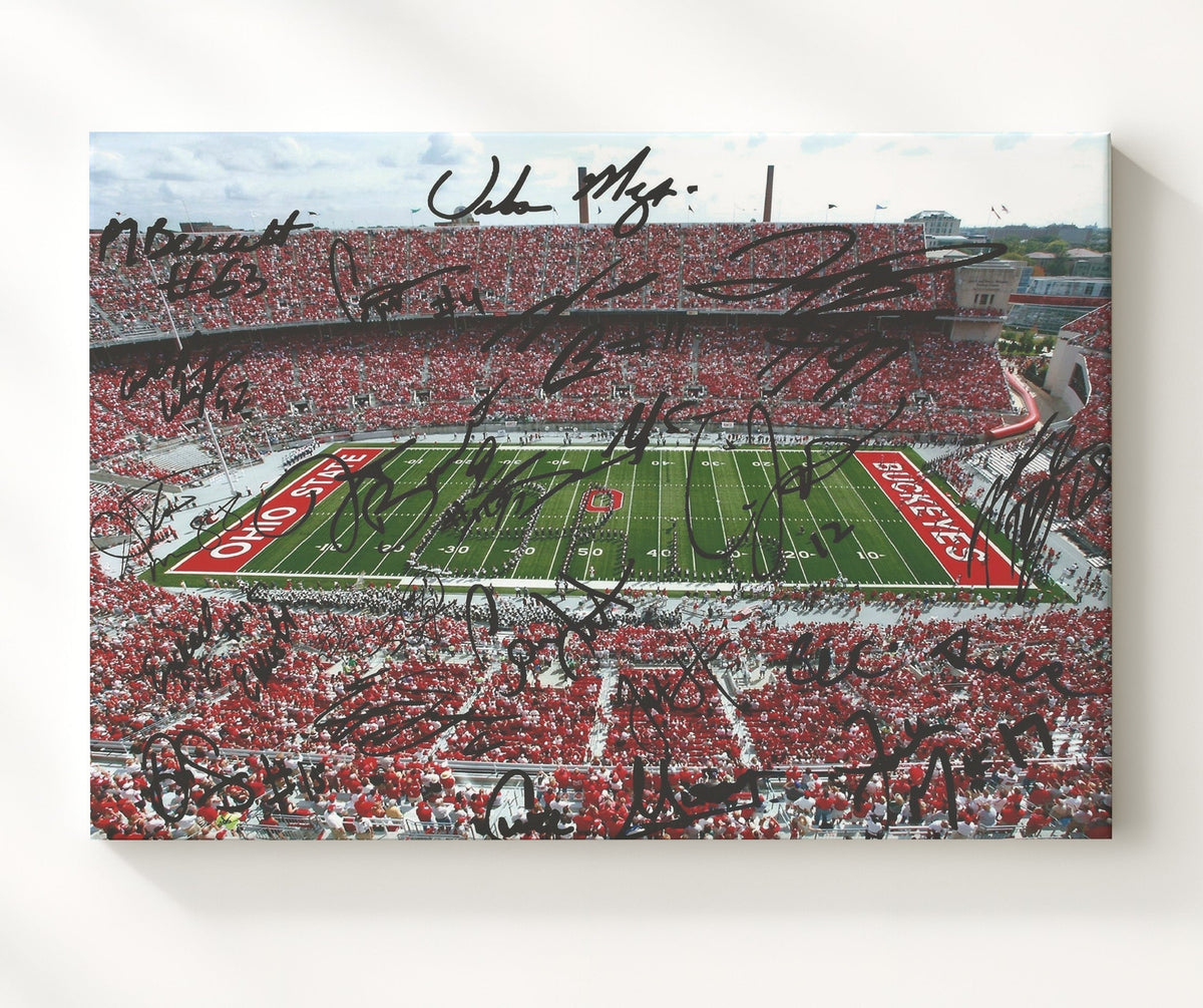 Ohio State Football - Ohio Stadium Packed Crowd Field View 8x10 Canvas college football wall art
