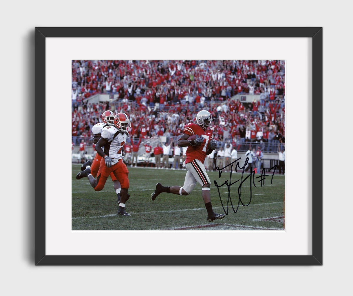 Ohio State Football - Ted Ginn Jr Open Field Breakaway Sprint 8x10 Gallery Frame college football wall art