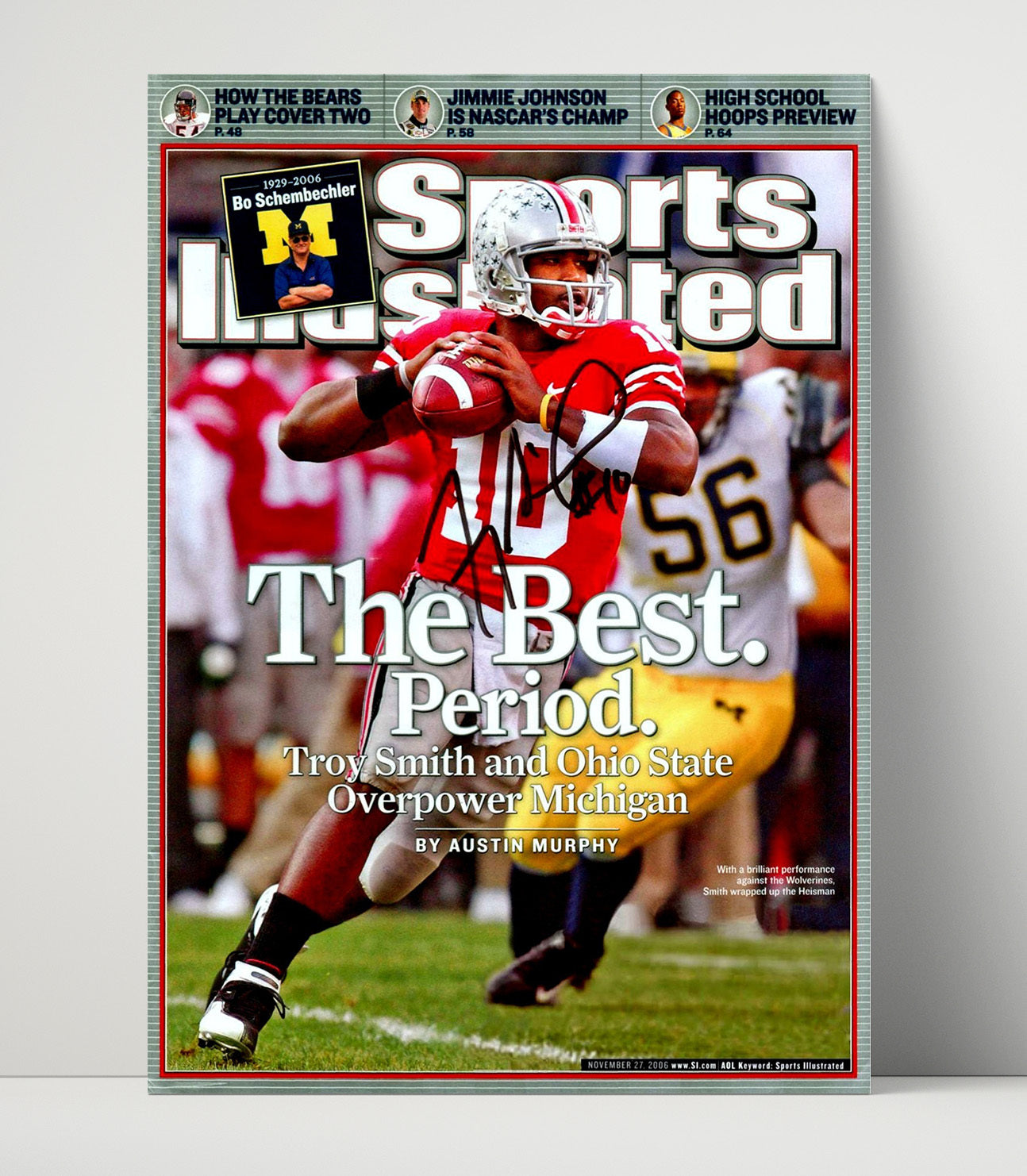 Ohio State Football Troy Smith The Best Period SI Cover 2006 College Football Wall Art 16x20 Unframed Print wall art print – College Football decor
