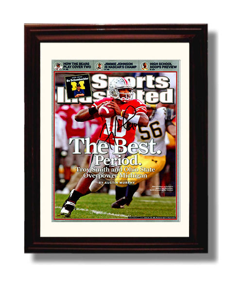 Ohio State Football Troy Smith The Best Period SI Cover 2006 College Football Wall Art 8x10 Beveled Frame wall art print – College Football decor