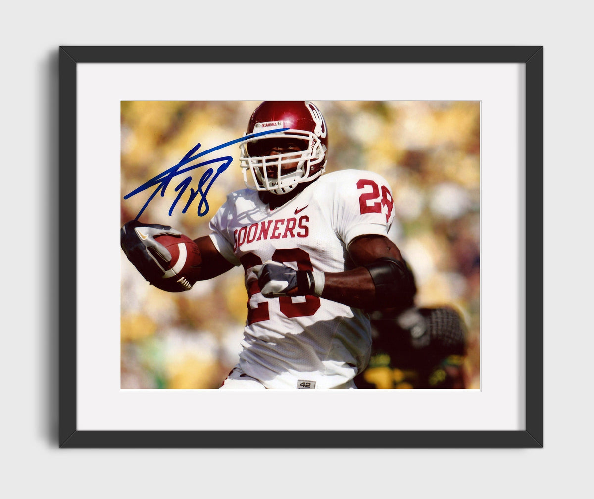 Oklahoma Football - Adrian PetersonOpen Field Run 8x10 Gallery Frame college football wall art