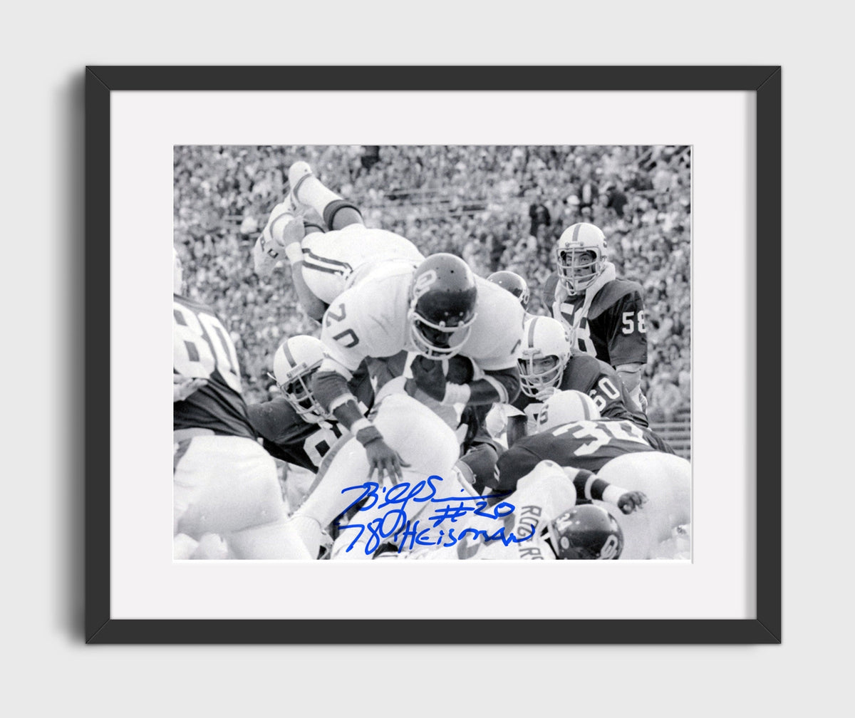 Oklahoma Football - Billy Sims Goal Line Dive Over Defender 8x10 Gallery Frame college football wall art