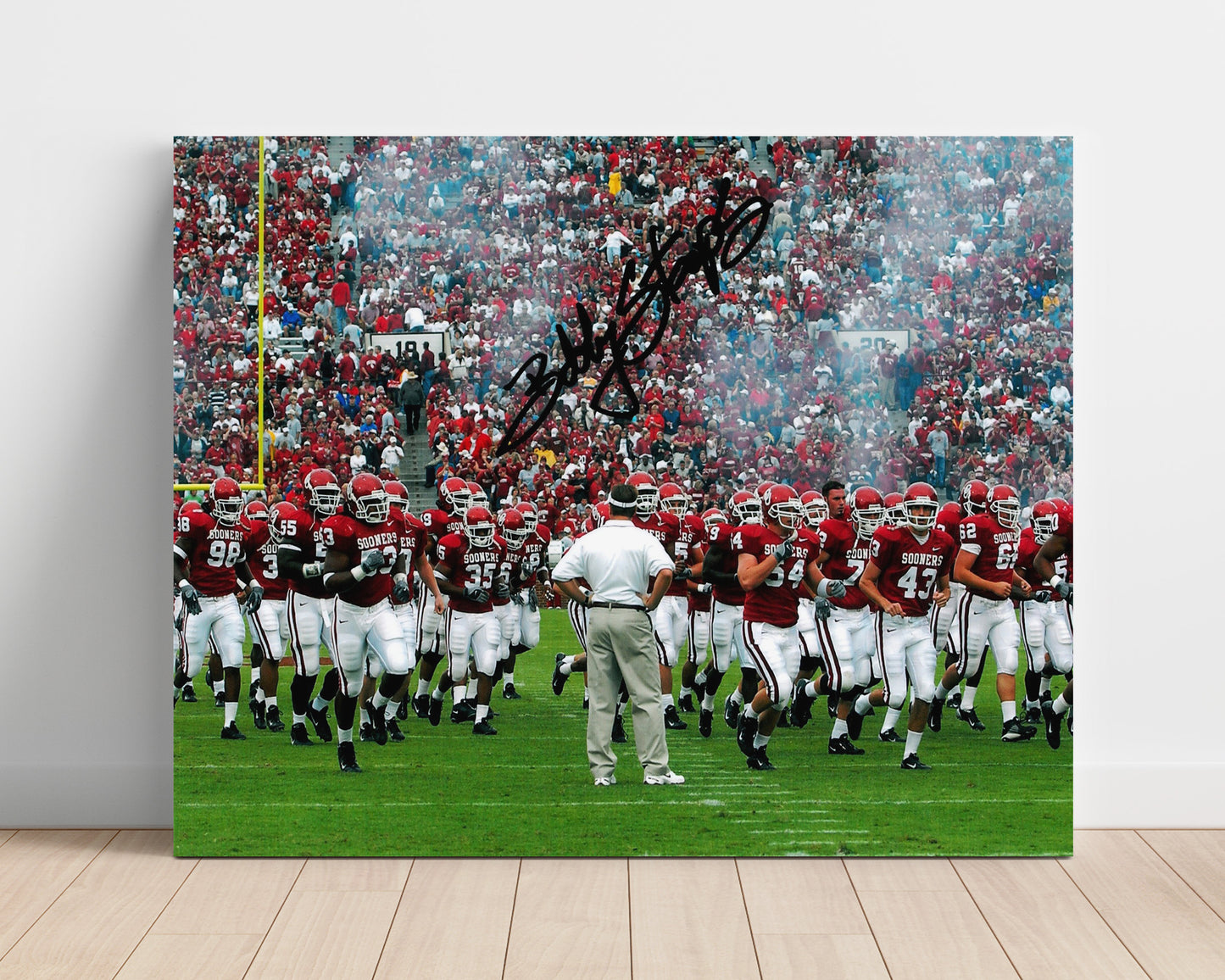 Oklahoma Football Bob Stoops Tunnel Entrance Walkout College Football Wall Art 16x20 Unframed Print wall art print – College Football decor