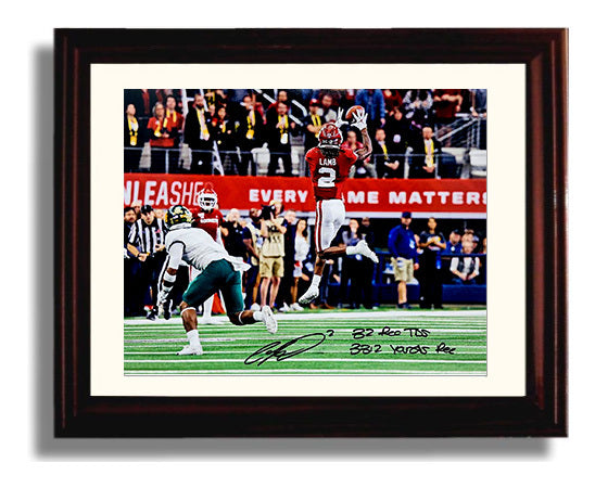 Oklahoma Football CeeDee LambMidair Catch College Football Wall Art 8x10 Beveled Frame wall art print – College Football decor