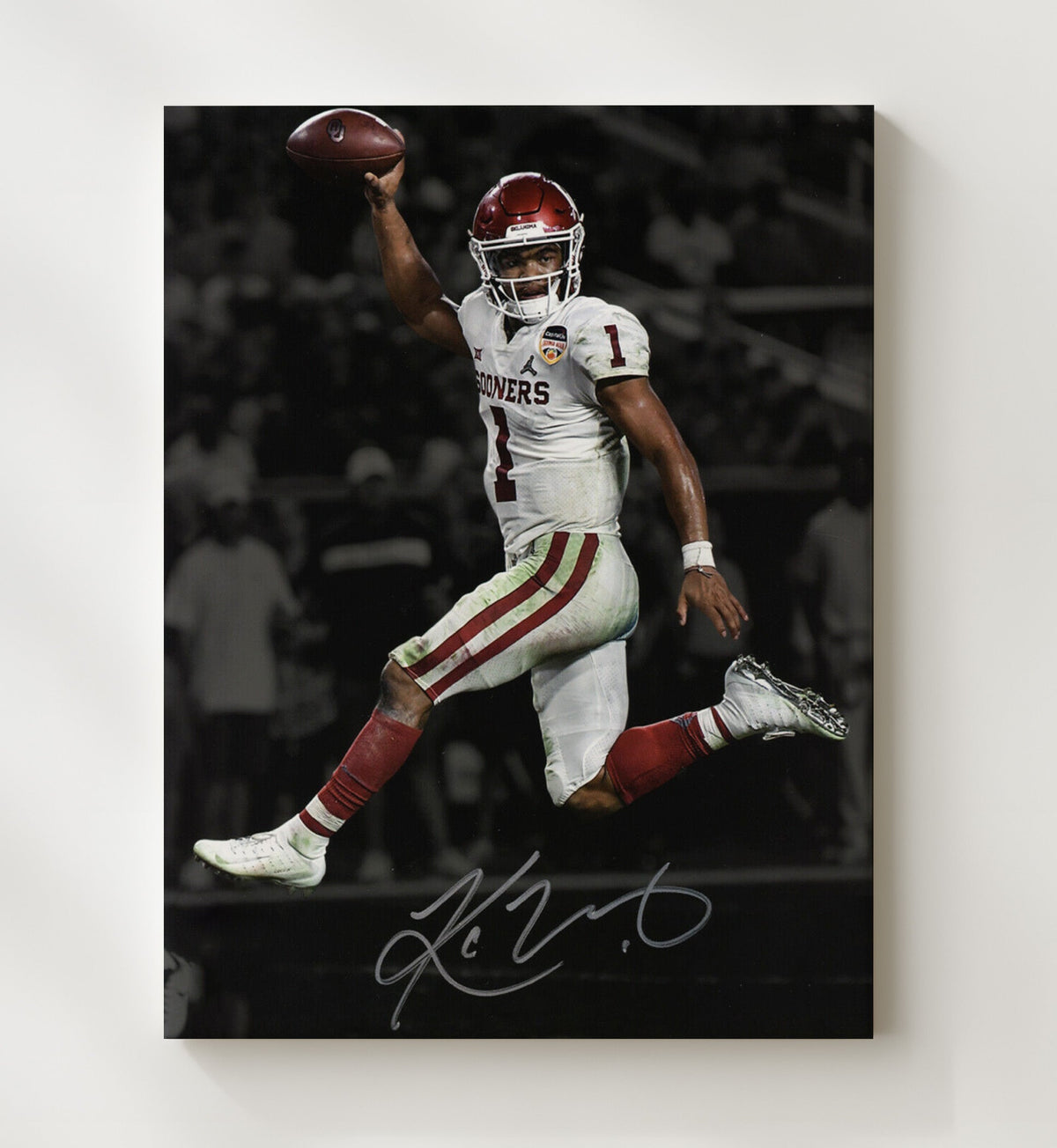 Oklahoma Football - Kyler Murray Open Field Burst 8x10 Canvas college football wall art