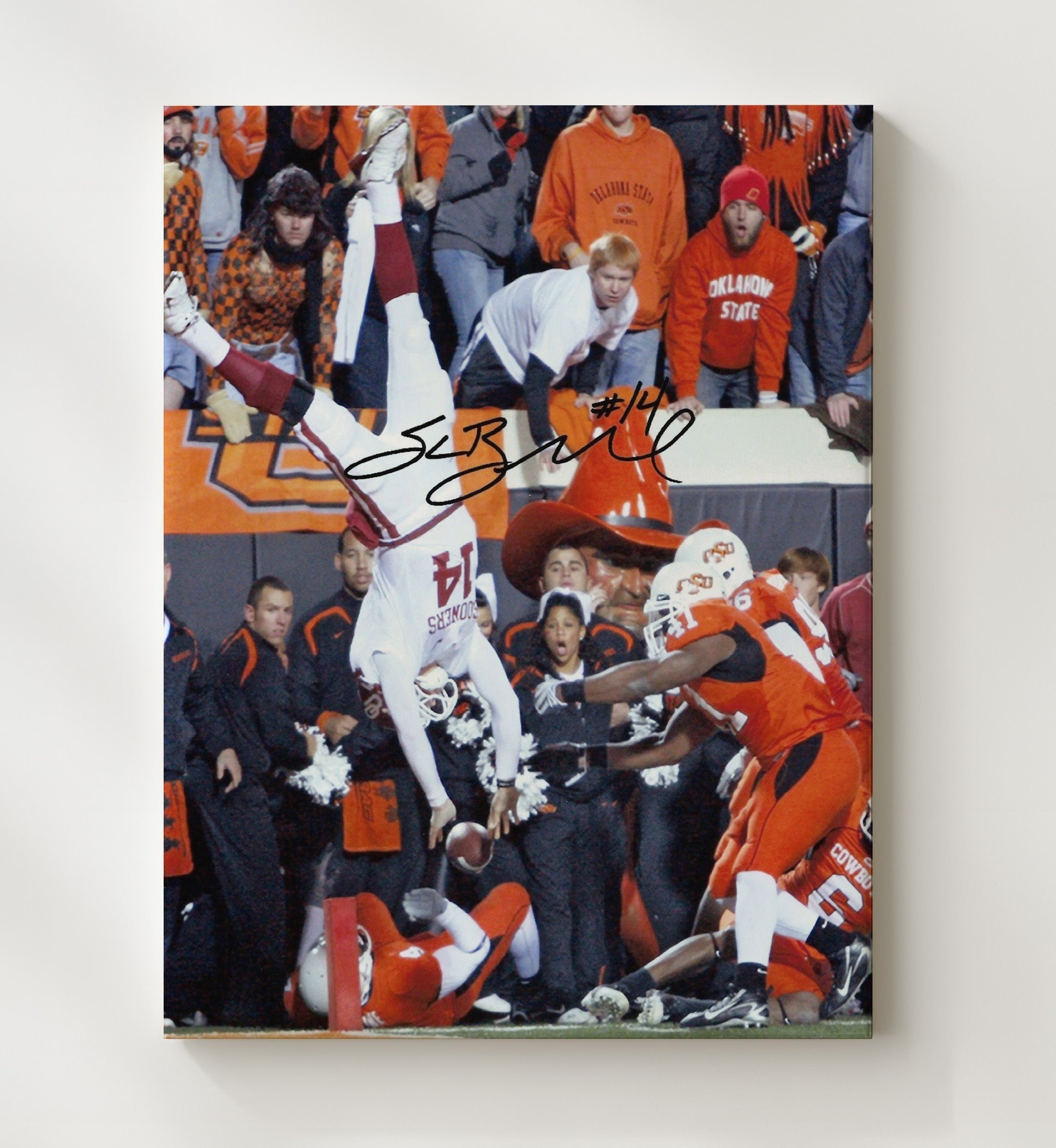 Oklahoma Football - Sam Bradford Precision Pass 8x10 Canvas college football wall art